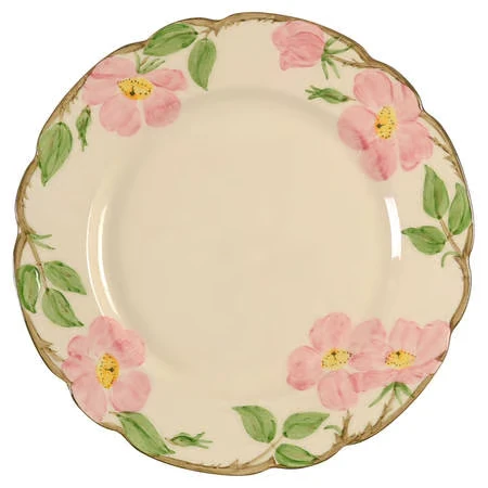 Replacements catalogue photograph of a Franciscan Desert Rose dinner plate